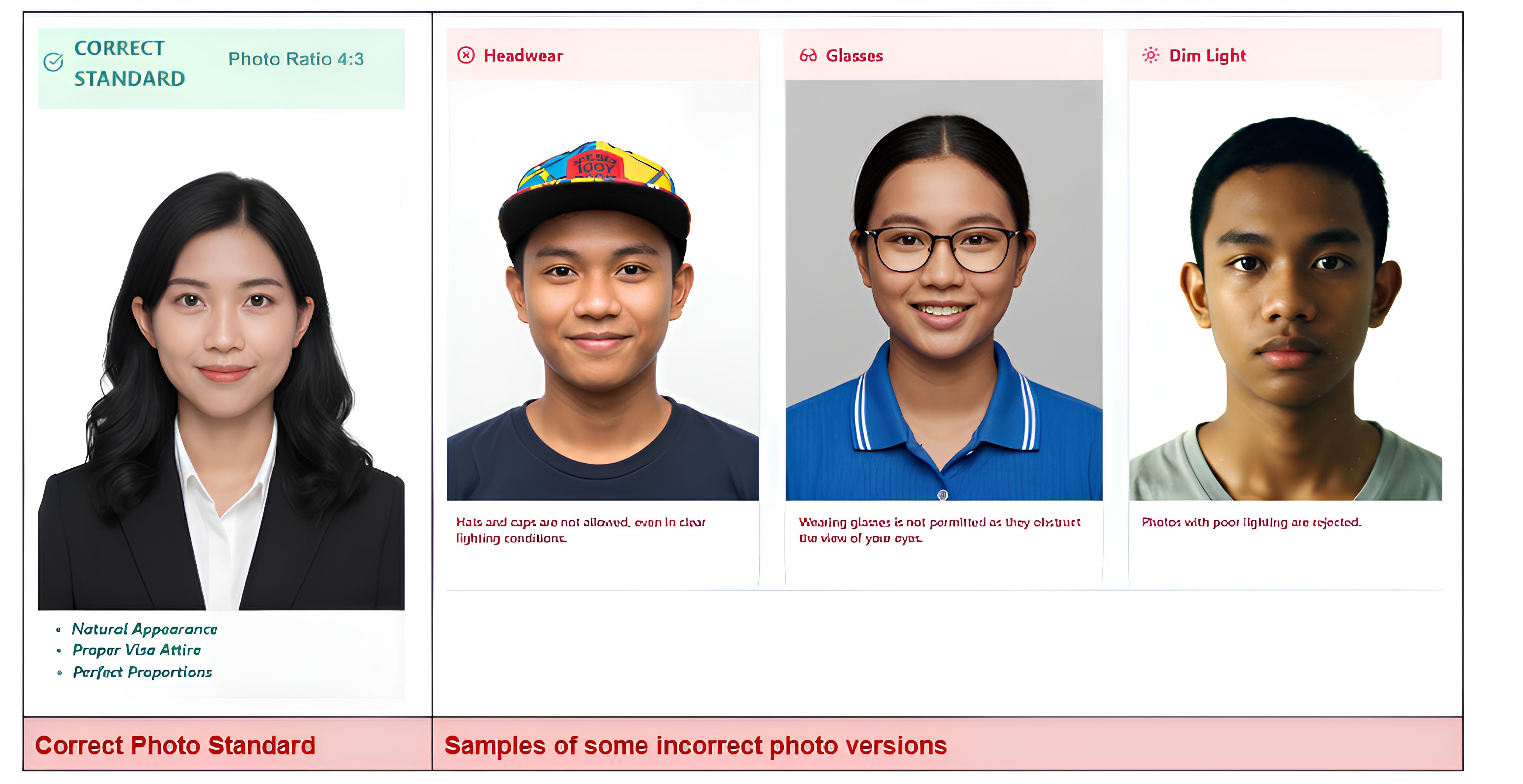 Example visa photo