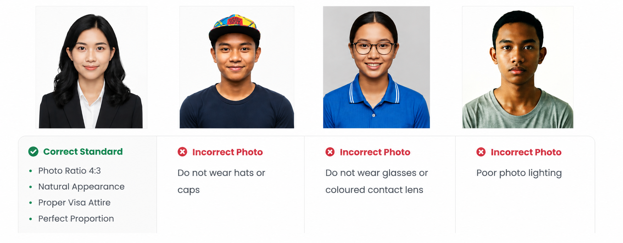 Example visa photo